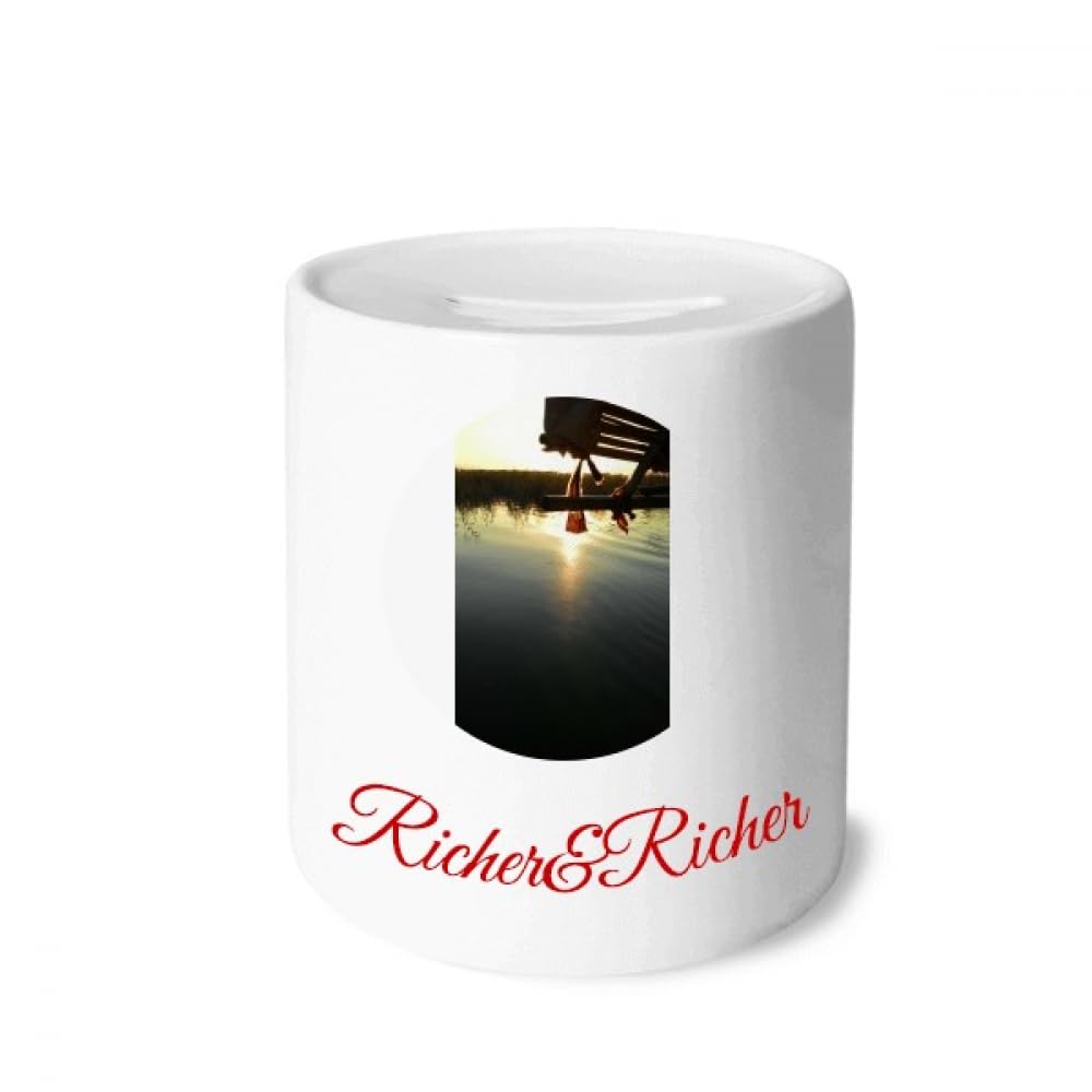 no/noSunset Art Deco Fashion Rich and Rich Bank Saving Box Coin