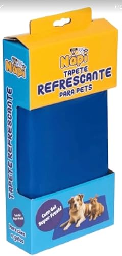 Tapete Gelado Refrescante para Pets 50x90cm, Dobrável, Atóxico, Fácil de Limpar e Sem Eletricidade