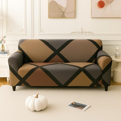 Homerz Premium 3 Seater Universal Elastic fit Sofa Cover Fully Co...