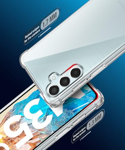 Image of WOW IMAGINE Clear Back Cover Case for Samsung Galaxy M35 5G | Shockproof Soft TPU Case | Cushioned Edges for Ultimate Protection Back Cover Case - Transparent