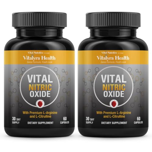 Image of Vital Nitric Oxide Supplements for Men - Workout Booster Supplement for Men - Nitrous Oxide Boost Blood Flow, Blood Pressure, Energy & Workout Performance with L Arginine L Citruline-60 Days Supply