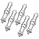 5PCS 1/4 Inch To 3/8 Inch Metal Plug Converter Thread Screw Adapter Spigot Plug For Studio Light Stand, Hot Shoe/Cold Shoe Adapter, Ball Head, Wireless Flash Receiver