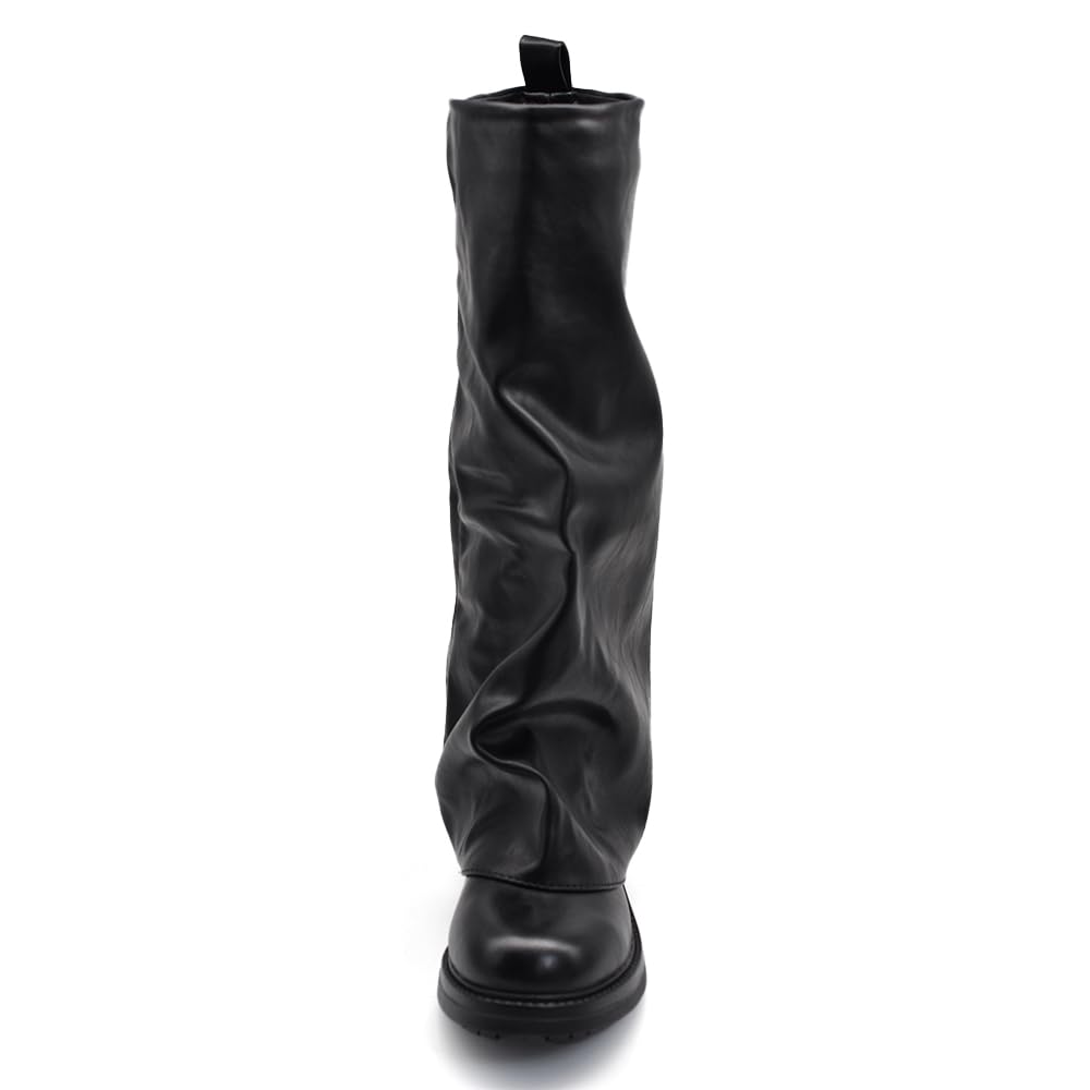 IF Stivali da Donna Stile Oversize Robin con Ghetta Gambale Ampio e Suola Spessa Antiscivolo GA036