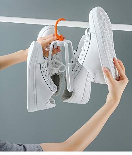 Swaroop mart Hanging Storage Bag Shoe Rack Coat Hanger Sneaker Hanger Sneaker Storage Hanging Shoes Dryer Slipper Rack Drying Rack Shoe Hook 2