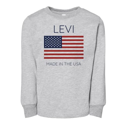 Levi Made in The USA Toddler Kids Long Sleeve T-Shirt 3T Heather Grey
