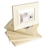 WALLNITURE Ready to Paint DIY Picture Frames Unfinished Wood 5x7 Set of 5
