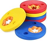 【Materiales de alta calidad】 Nuestros brazaletes de natación están hechos de espuma EVA no tóxica, inodoro y ecológica. No se rompe ni absorbe la humedad, lo que es más seguro que un brazalete inflable. No daña la piel del niño y no contiene sustancias nocivas.