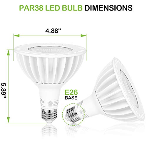 image for Hykolity Outdoor LED Flood Light Bulb, PAR38, 3000lm, 32W(300 Watt Equ