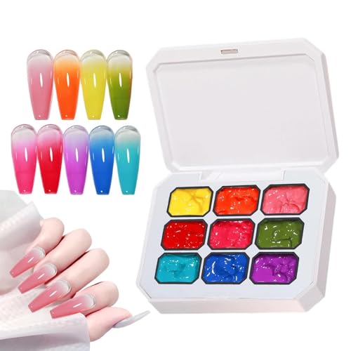 Gel pour ongles longue tenue : palette de 9 couleurs pour manucure et nail art