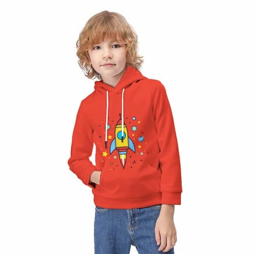 Sweat à capuche vaisseau spatial 3D pull résistant lavable pour enfant 10-12 ans - 3