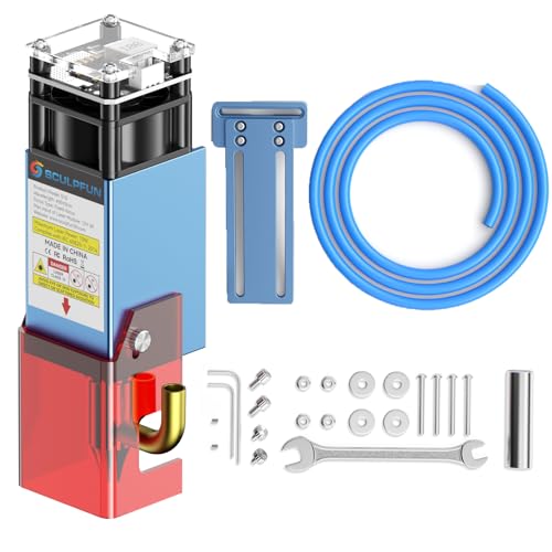SCULPFUN Módulo de grabado láser S10, cabezal láser de alta densidad de 10 W para máquina de grabado láser, soporte de aire de alta velocidad