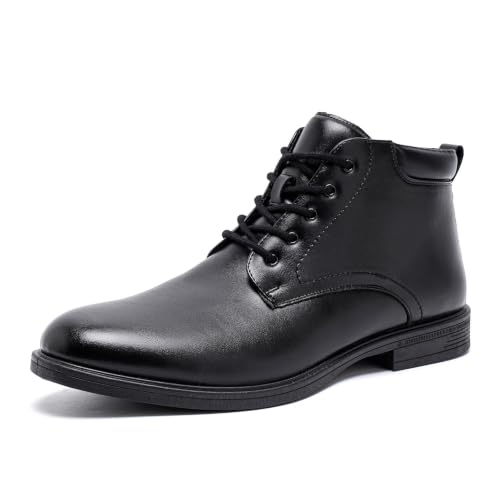 AMAPO Men Oxford Derby Boots,Comfort Casual Dress Boot for Men,Lace-Up Side Zipper(AM24G135-BLK-43) by AMAPO - Used condition - US$36.92