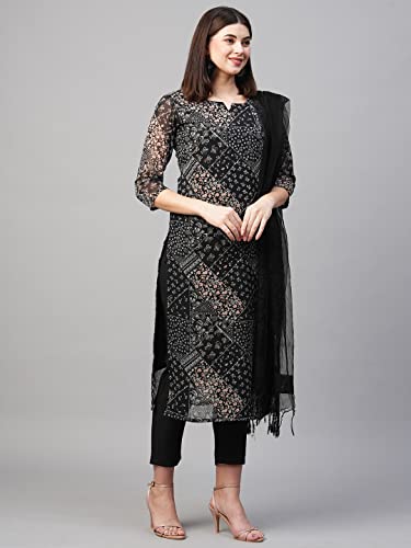 Image of ANNI DESIGNER Women's Georgette Kurta with Pant & Dupatta