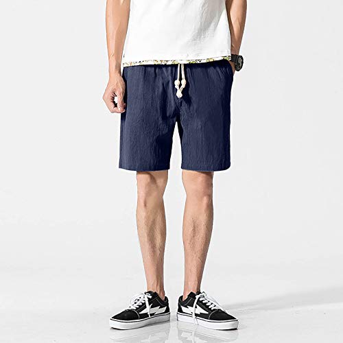 Swim Trunks Men Male Summer Cotton Linen Loose Five Pants Men's Large Beach Mens Swimming4