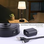 O’Bright Seraph - Cordless LED Table Lamp with Dimmer, Built-in Rechargeable Battery, 3-Level Brightness, Patio Table Lamp, Bedside Night Lamp, Ambient Light for Restaurant, Black - Image 5