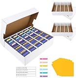 EEYAN JOEDY Sammelkarten Aufbewahrungsbox 3950 Karten, 5-reihige Kartenbox aus Karton mit 24 Trennkarten & 36 Indexetiketten f&uuml;r MTG, TCG & Sportkarten (3 St&uuml;ck)