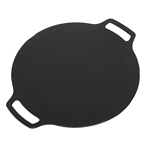 Korean Grill Pan, Double Handle BBQ Griddle, Nonstick Round Griddle Grill Pan Outdoor Stoves Multifunctional Stove Plate for Outdoor Camping Meats Pancakes (-2718230069112)