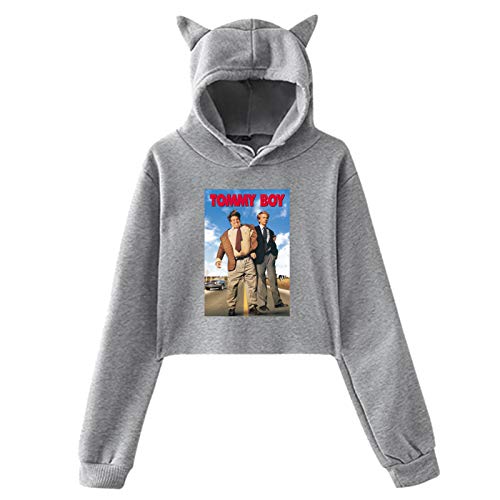 ATSH Tommy Boy Fashion Sweatshirt Trend Stripe Long Sleeves Hallowe'en Unisex Hoodie Sweater Casual Gray