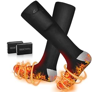 Heated Socks for Men Women, 2023-5v 5000 mAh Electric Socks, Heated Socks Suitable for Skiing, Sports, Outdoor, Hunting, Camping
