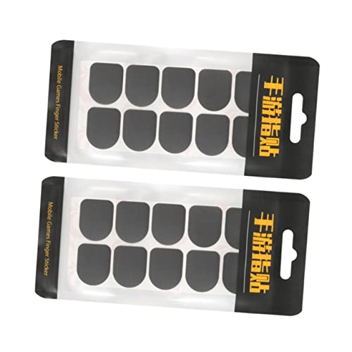 Healifty Autocollants pour Doigts Tactiles en Fibre De Carbone Anti-Sueur pour Jeux Lot De 2 Manchons Jetables pour Écran Tactile 10 Pièces Gris