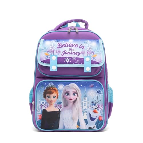 Ruz - Mochila escolar grande Frozen com costas acolchoadas e alças ajustáveis, roxa, A28233, Roxa, Large, Mochila