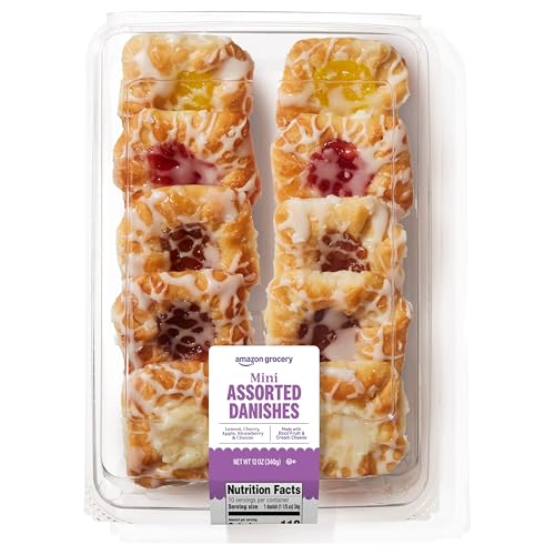 Amazon Grocery, Mini Assorted Danishes, 12 Oz (Previously Fresh Brand, Packaging May Vary)