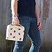 kate spade new york Insulated Lunch Tote, Small Lunch Cooler, Cute Lunch Bag for Women, Thermal Bag with Double Zipper Close and Carrying Handle, Strawberries