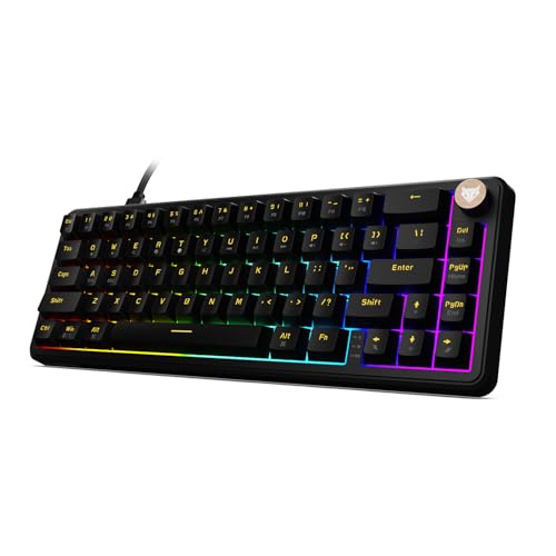 Image of EvoFox Ronin HS65 Hall Effect Wired Mechanical Gaming Keyboard, 2 Layer Sound Dampening, 8000Hz Polling, Hall Effect Magnetic Switch, Actuation Point Adjustable, Web Software, Black