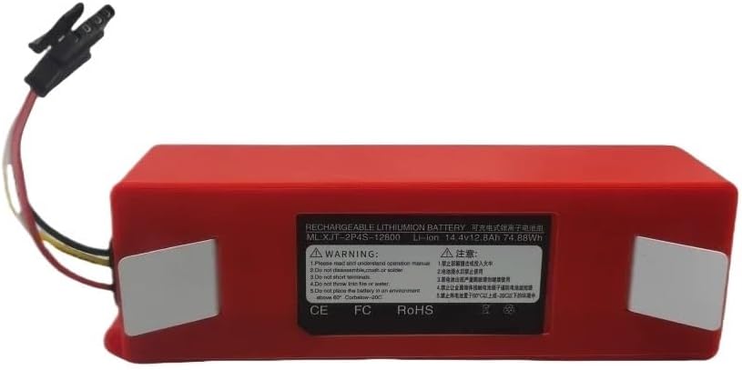 14.4V Replacement Battery, Compatible For Xiaomi, Compatible For Roborock, S55，S60，S65，S50，S51，S5 MAX，S6 Robotic Vacuum Cleaner Parts(5200mAh)