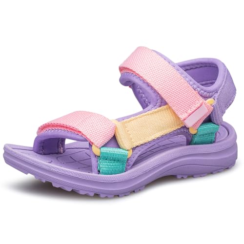 Image of vibdiv Boys Girls Sandals Open-Toe Summer Outdoor Unisex Child Sport Sandals Athletic Lightweight(Toddler /Little Kid /Big Kid)