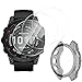 Produktbild ToVioc [3+1 Stück Hülle Schutzfolie Kompatibel mit Garmin Fenix 7 47mm / Fenix 7 Solar/Fenix 7 Sapphire Solar, Anti-Kratzfest, HD-Uhren Film, Flexible TPU Schutzhülle - Schwarz