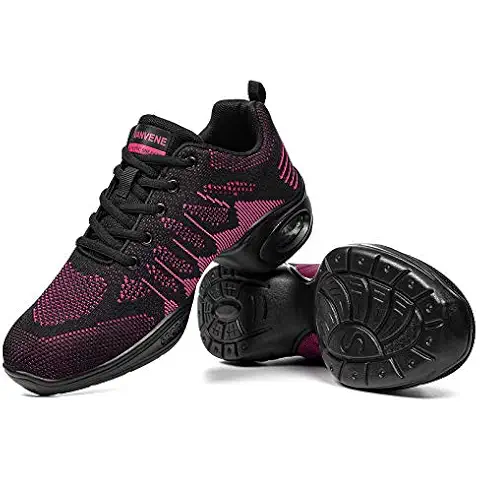 Zapatillas de baile con suela dividida y cojín de aire VANVENE Cover
