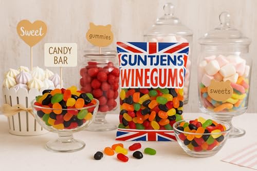 Suntjens Winegums 1 kg – Fruchtige Weingummis im Beutel – Bunter Naschspaß für Groß & Klein – Perfekt für Partys, Kindergeburtstage, Schule & Büro