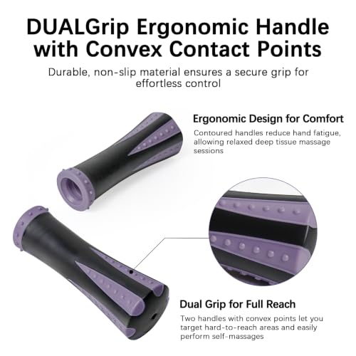 Image of Muscle Roller Massage Roller Stick- (Dark Purple) | Lymphatic Drainage & Body Sculpting, Handheld Physical Therapy & Recovery Tool