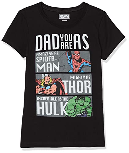 T-shirt Marvel fille noir le cadeau idéal pour les jeunes fans taille M