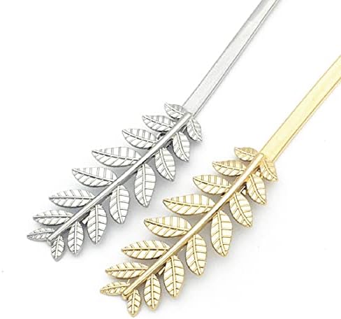 SILKSELECT 2 Pack Curtain Tiebacks Curtain Holdbacks Adjustable Decorative Alloy Curtain Straps Curtain Clip Buckle (Golden Leaves)