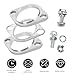 Hugwits 2 PCS Car Exhaust Flange Repair Kit, 2.5 Inches Exhaust Flange Connection Kit with Bolts, Stainless Steel Exhaust System Replacement Parts, Universal for Most Cars