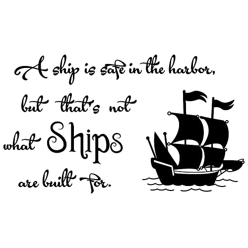 Vinilo Decorativo Barco Pirata con Frase 16"x28"