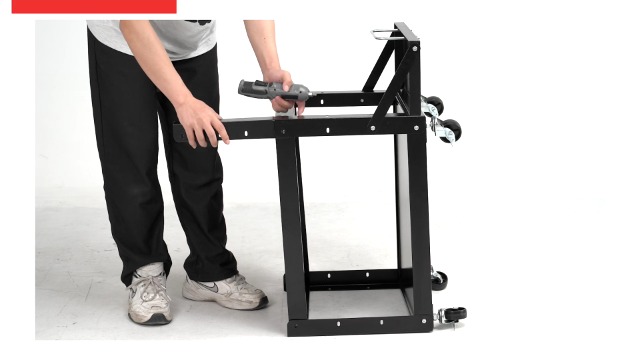 Image of DNA Motoring Steel AV Cart 3-Layer Rolling Projector Utility Cart, 24 inch X 18 inch X 20 inch - 30.5 inch Height Adjustable, with Wheels, Pullout Keyboard Tray, Power Strip, Cord Management, TOOLS-00495