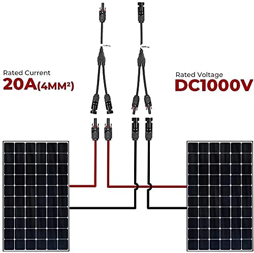 Amazon | mc4 並列 コネクタ 分岐 ソーラーパネル用 延長ケーブル Y
