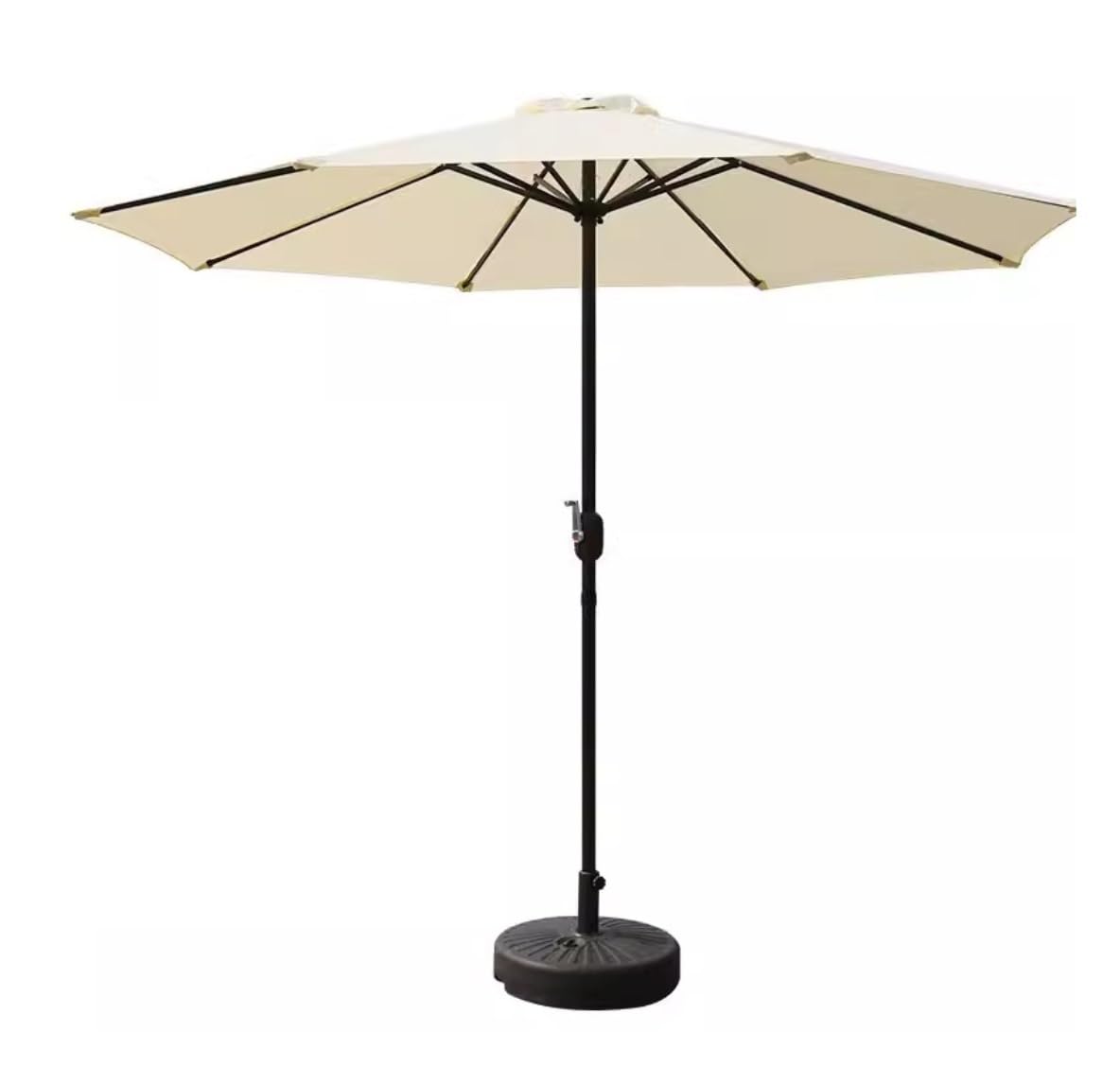 Parasol Ogrodowy Parasol Plażowy Aluminiowy Parasol Ogrodowy O Długości 8,8 Stopy. Parasol Targowy Z Okrągłą Podstawą Z Żywicy. Korba. Parasol Balkonowy (Color : A, Size : 270cm)