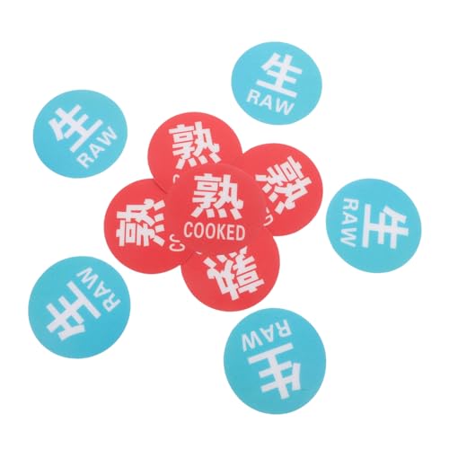 OSALADI Kitchen Decals Peel Stick Wash Sticker Set Pcs Food Signs for Raw Cooked Separation in Kitchen Restaurant Home Decor