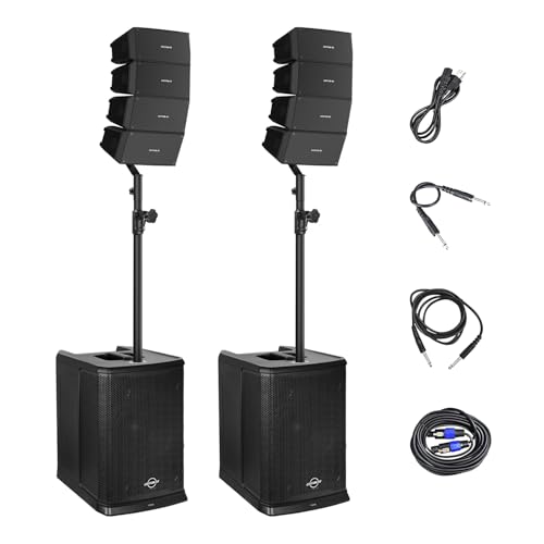 LOTAWAY GWS-044 12-Inch Line Array Speaker System with Bluetooth TWS USB XLR Input