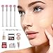 Sibba Foundation Brushes 4 PCS Makeup Setting Powder Blush Beauty Techniques Sponge Angled Stick Liquid Concealer Cream Nose Face Contour Make Up Loose Powder Puff Under Eyeline Set Pressed Blending