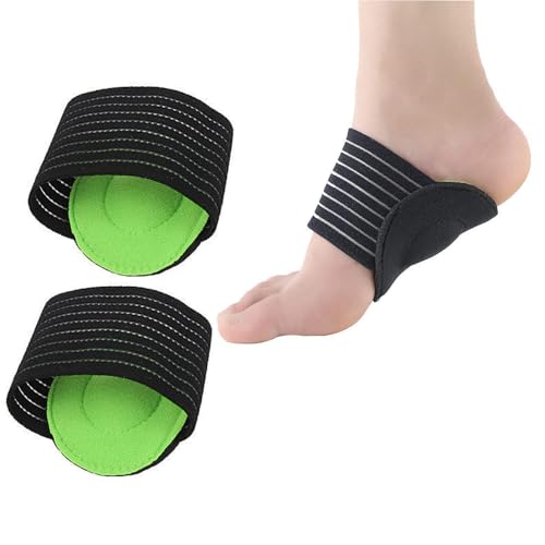 Lot de 2 semelles orthopédiques universelles de soutien de la voûte plantaire, semelles orthopédiques pour pieds plats avec sangle réglable pour soulager la fasciite plantaire, les douleurs au talon