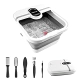 teepten Collapasible Foot Spa Bath Massager with Heat, Pedicure Foot Spa with Bubbles/Timer/Temperature Control, Feet Soak Tub for Home, Office, Relaxation and Stress Relief, Gift for Men and Women