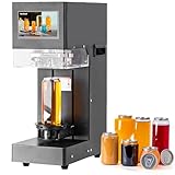 VorChef Commercial Soda Can Sealer, Fully Automatic Can Sealing Machine, 2.17in 55MM Can Sealer Machine for Aluminum & Plastic Cans Touch Screen Operation, No Need Cup Mat, Auto-Detect Height