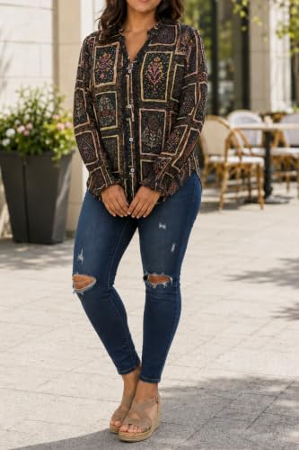 Womens Long Puff Sleeve Blouse - image 6