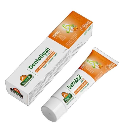 Image of Biosash Ayurvedic Herbal Gum Care Toothpaste, 150gm | Himalayan Sea Buckthorn Berry, Tulsi & Neem, Teeth Whitening, Natural Formula, No Fluoride