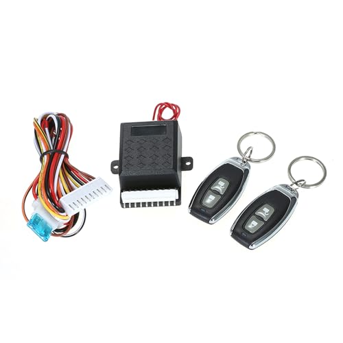 Shkalacar Cierre Centralizado Universal Coche 12V, Alarma Coche, Kit de Bloqueo Central con Soporte de Control Remoto 1 millón de Veces de código